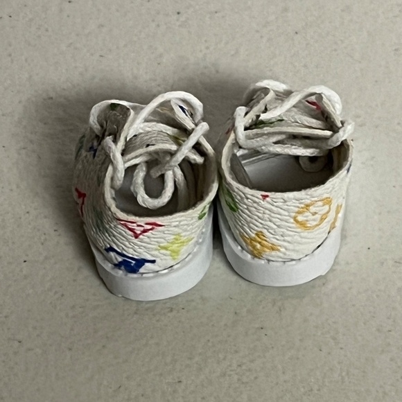 Labubu Designer Overalls Sneakers Bucket Hat 3 Piece Outfit Blue Suspenders Shoe - Picture 12 of 12